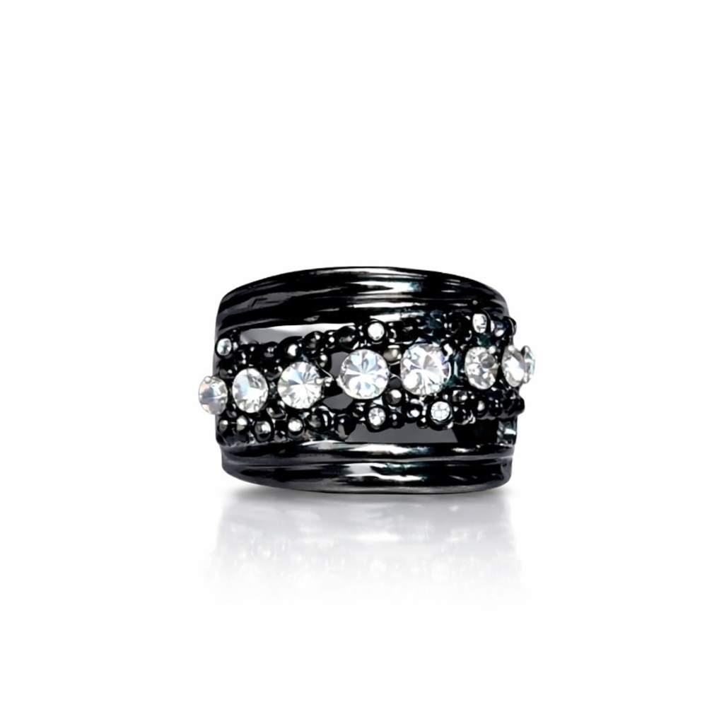 ⚜️ Gothic Elegant Black Ring 💍